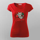 The Cat Who Stole Christmas T-shirt For Women