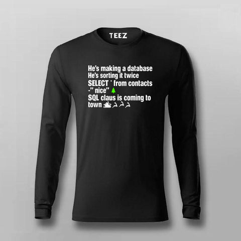 SQL Clause T-Shirt funny database Joke T-shirt For Men – TEEZ.in