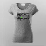 SQL Clause T-Shirt funny database Joke T-Shirt For Women