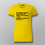 SQL Clause T-Shirt funny database Joke T-Shirt For Women