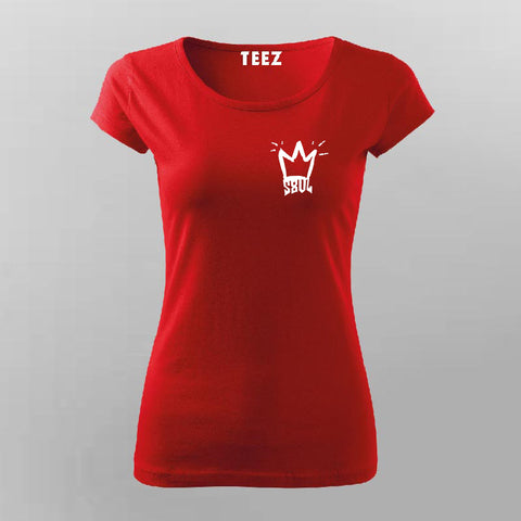 Soulful Expression: Women's Tee with Chest Logo