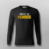 Sweet As Pi Men Full Sleeve T-shirt