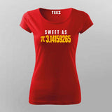 Sweet As Pi Math T-shirt For Women
