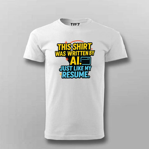 AI-Written Resume T-Shirt For Men – Code. ChatGPT. Repeat.