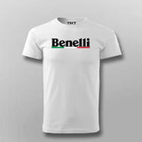 benelli White Half Sleeve T Shirt For Men