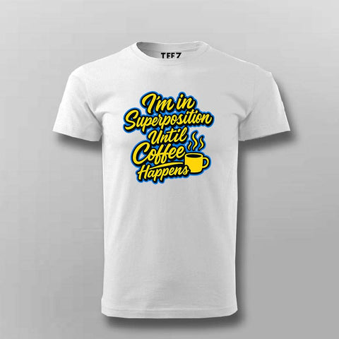 Superposition Coffee Mode T-Shirt For Men – Quantum Caffeine State