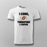 I Code Therefore I Coffee Men’s T-Shirt – Funny Coder Tee