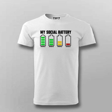Social Battery T-Shirt for Men – Drained Around People