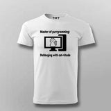 Master of Purrgramming T-Shirt For Men - For Cat-Loving Coders