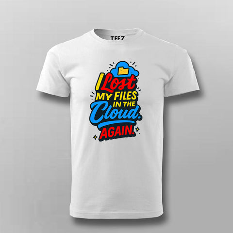 Lost in the Cloud T-Shirt For Men – Digital Disaster Edition