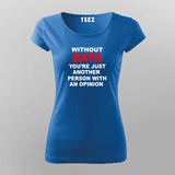 Without Data Women's Tee - Insightful and Witty Wear by Teez