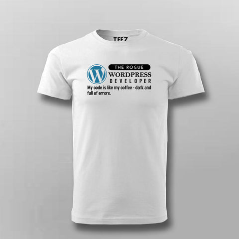 Laughing With WordPress Men's T-Shirt - Code and Chuckles