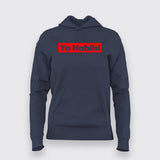Ya Habibi Chiffon Top Women's Hoodie - Stylish and Trendy Wear by Teez
