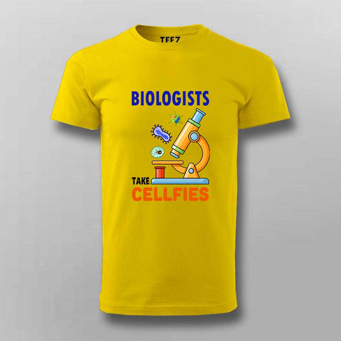 Biologists Take "Cellfies" - Funny Science T-Shirt For Men
