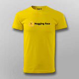 hugging face yellow Half Sleeve TShirt For Men