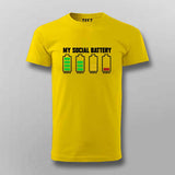 Social Battery T-Shirt for Men – Drained Around People
