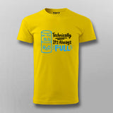 H2O Full Science T-Shirt For Men  – Funny Physics