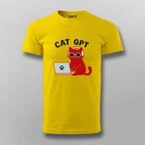 Cat GPT Men's T-Shirt – AI Meets Feline Attitude