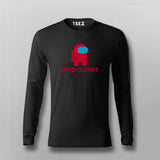 amongusimposterBlackFullSleeveTShirtForMen