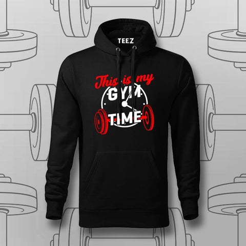 This Is My Gym Time Hoodie For Men – Perfect for Fitness Enthusiasts