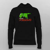 Funny Dino Pushups Hoodie For Women