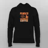 Powered by AI and Coffee Women’s T-Shirt – Stylish Tech Tee
