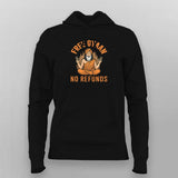 Free Gyaan No Refunds Funny Hoodie For Women
