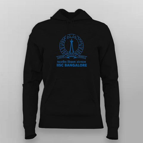 IISC Bangalore Institute Logo Graphic Hoodie For Women