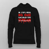 No One Scream Horror Hoodie For Women