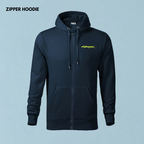 Cyberpunk 2077 Cotton Zip Hoodies Futuristic Style