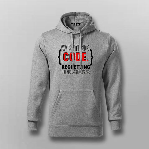 Writing Code Hoodie for Men – Debug Life Statement Wear