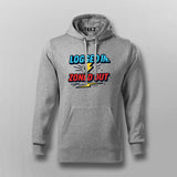 Logged In Zoned Out Hoodie for Men – Developer Disengage Edition