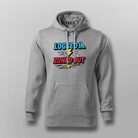 Logged In Zoned Out Hoodie for Men – Developer Disengage Edition