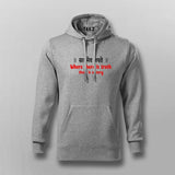 Gray hoodie with text on a light gray background