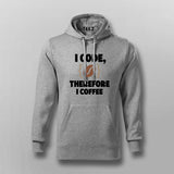 I Code Therefore I Coffee Men’s T-Shirt – Funny Coder Tee