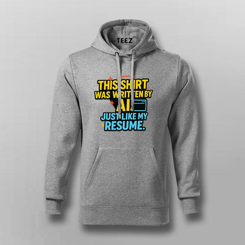 AI-Written Resume Hoodie For Men – Code. ChatGPT. Repeat.