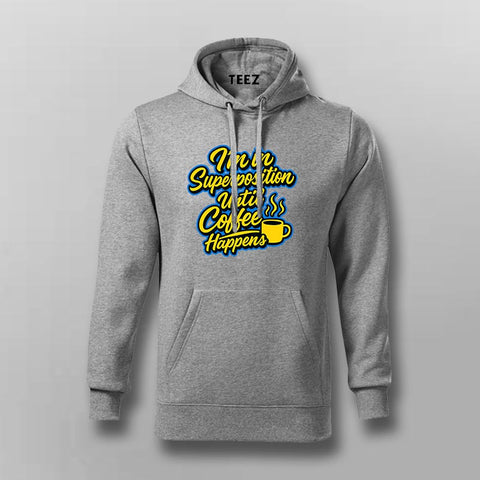 Superposition Coffee Mode Hoodie For Men – Quantum Caffeine State