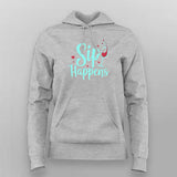 Sip Happens T-Shirt for Women – Funny Tee Online India