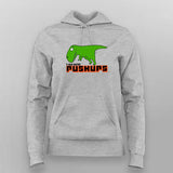Funny Dinosaur Pushups T-shirt For Women