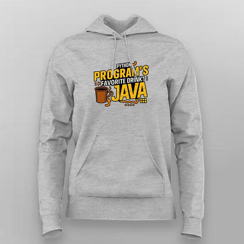 Geeky Java Python Hoodie For Women