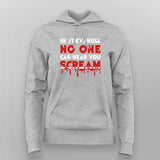 No One Scream Horror T-shirt For Women