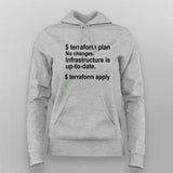 Run Terraform Apply Hoodie For Women – DevOps Engineer