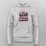 Wine O'Clock T-Shirt for Women – Online India Funny Tee