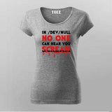 No One Scream Horror T-shirt For Women