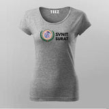 SVNIT Surat Logo T-shirt For Women