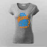 0% Uptime Without Coffee T-Shirt for Women – Funny Dev Fuel