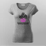 Yogi Spiritual Lotus Trishul T-shirt For Women