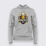 Powered by Beer T-Shirt for Women – Funny Tee Online India