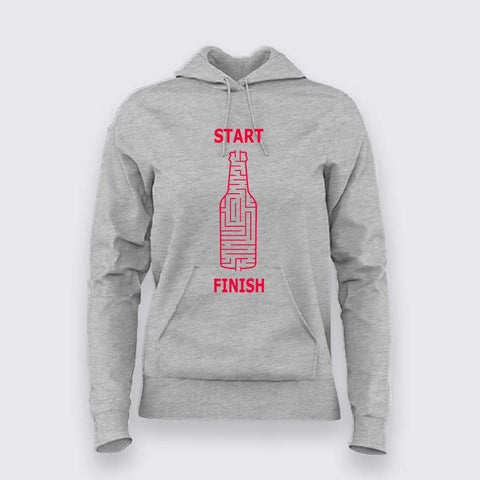 Beer Maze Hoodie for Women – Fun Drinking Online India