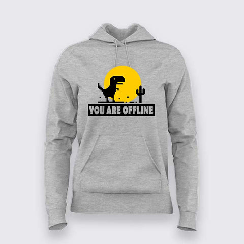 You Are Offline" Hoodie For Women – Classic No Internet Fun